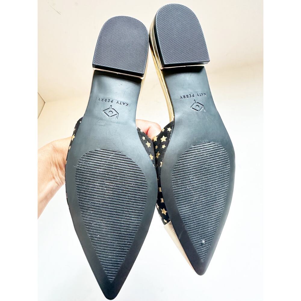 NWOT Katy Pery Tarin Star Black Gold Mule 8.5 - Picture 3 of 4